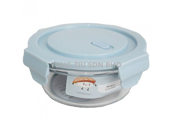 C130#370ML GLASS CONTAINER (ROUND)(420ML)